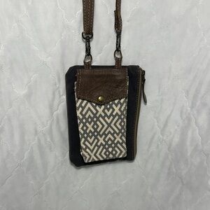Myra Bag Brown and Cream Crossbody Bag